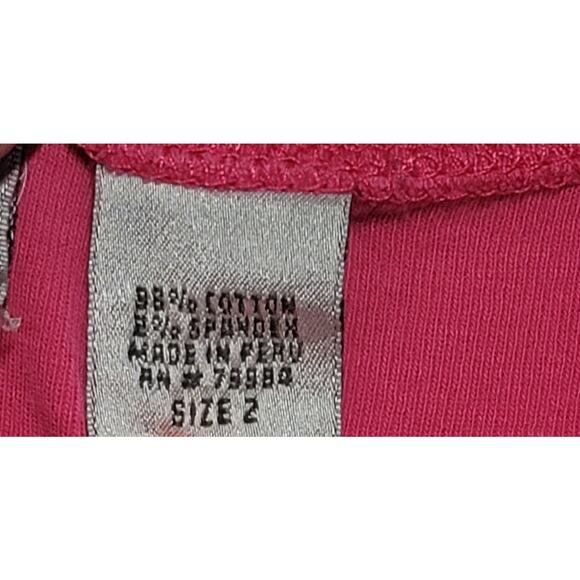 Chico's Pink V Neck Short Capped Sleeves Top 2 Large 12 14 Lightweight Soft - Picture 4 of 6